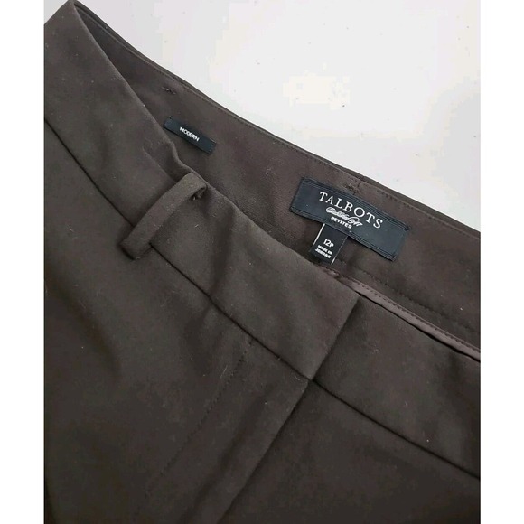 Talbots ~Woman Size 12 Petite~ Brown Modern Fit Dress Bootcut Pants Office Wear. - Picture 7 of 9